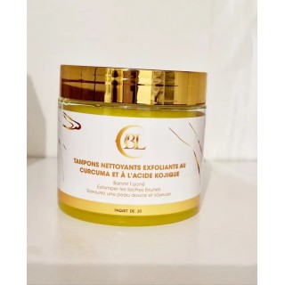 🌟 MAGIC SKIN – Tampons Nettoyants Exfoliants au Curcuma & Acide Kojique